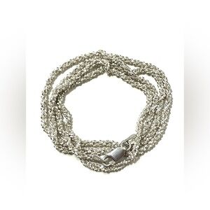 Sterling Silver 925 Popcorn Chain Necklace 20”